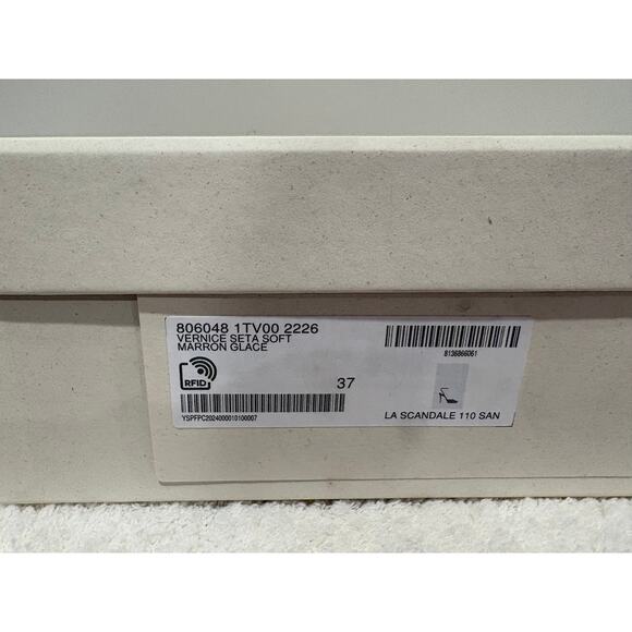 NWT Saint Laurent 110mm La Scandale Heeled Pumps Marron Glaze Women's Size EU 37 - Picture 10 of 11